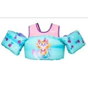 Speedo Splash Jammer‎ Teal/Pink Youth Life Jacket Vest Mermaid Cat 33 - 55lbs